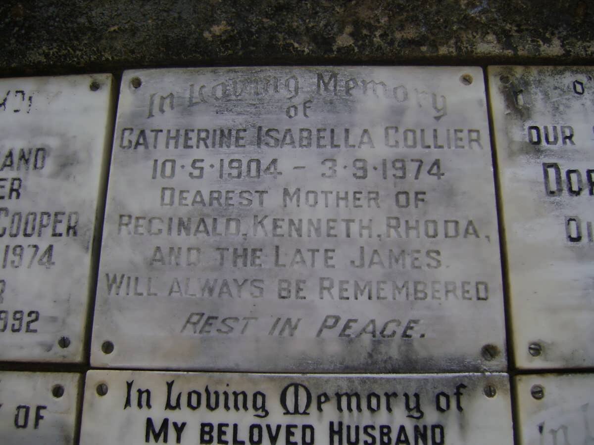 COLLIER Catherine Isabella 1904-1974