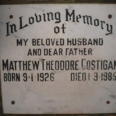 COSTIGAN Matthew Theodore 1926-1985