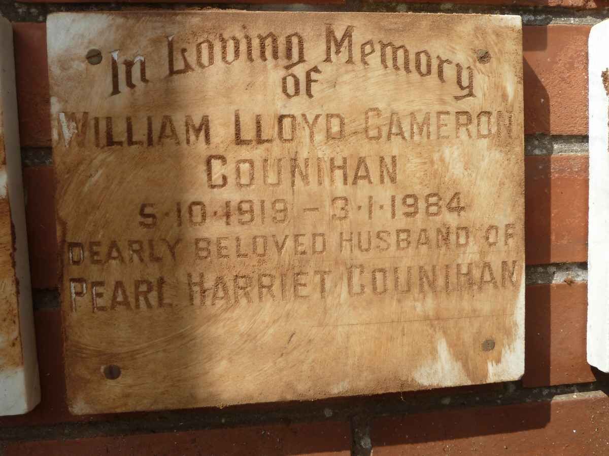 COUNIHAN William Lloyd Cameron 1919-1984