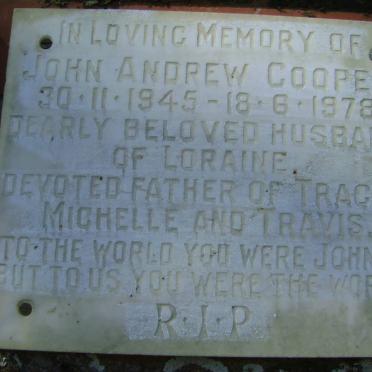 COOPER John Andrew 1945-1978