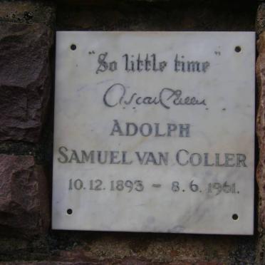 COLLER Adolph Samuel, van 1893-1961