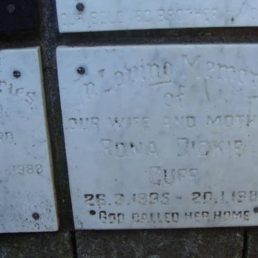 CUFF Rona Dickie 1935-1988