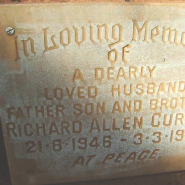 CURTIS Richard Allen 1946-1981