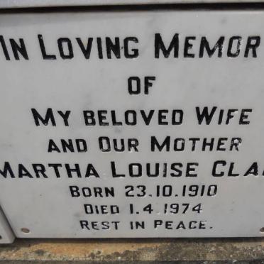 CLARK Martha Louise 1910-1974