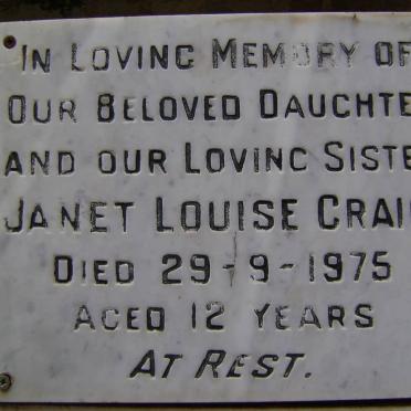 CRAIG Janet Louise -1975