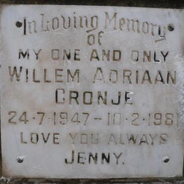 CRONJE Willem Adriaan 1947-1981