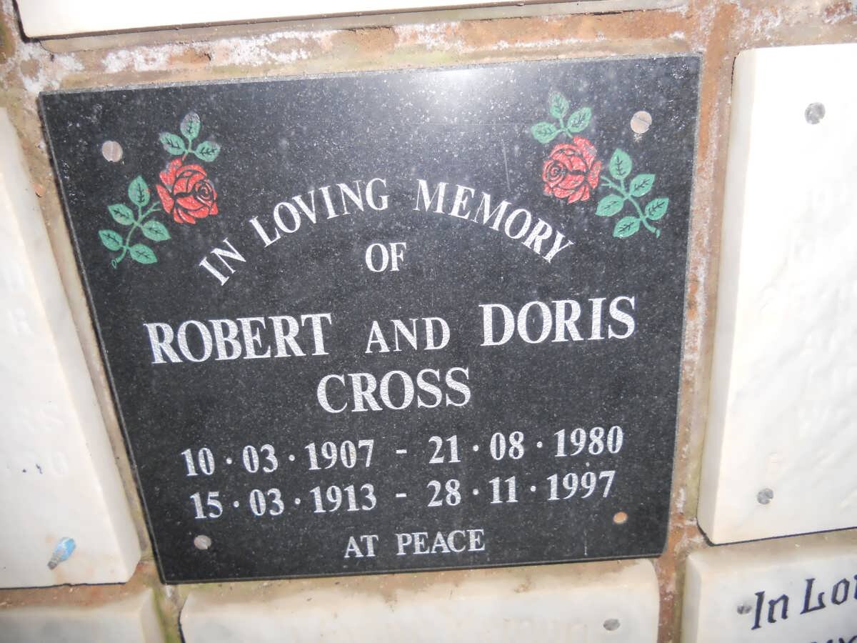 CROSS Robert 1907-1980  &amp; Doris 1913-1997