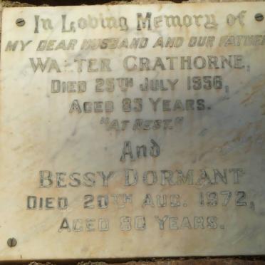 CRATHORNE Walter -1956 :: DORMANT Bessy -1972