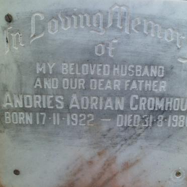 CROMHOUT Andries Adrian 1922-1986