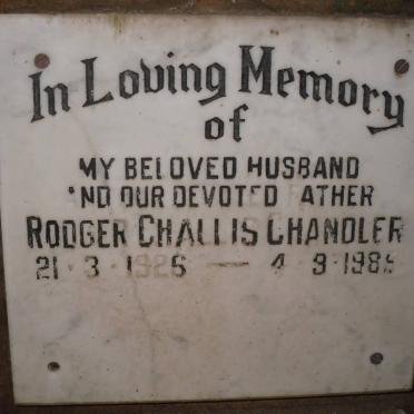 CHANDLER Rodger Challis 1926-1985