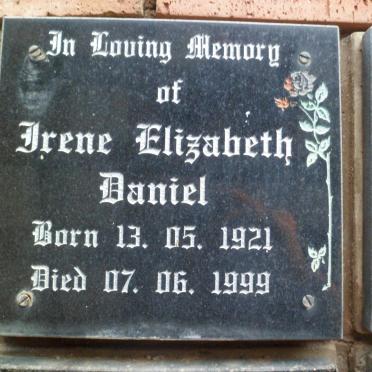 DANIEL Irene Elizabeth 1921-1999