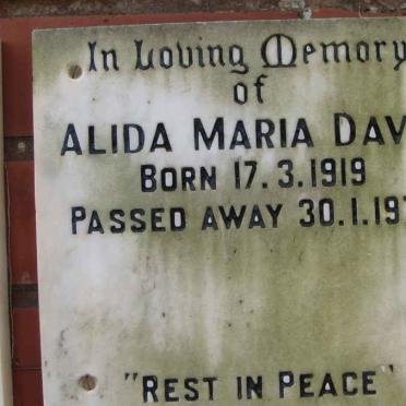 DAVIS Alida Maria 1919-1975