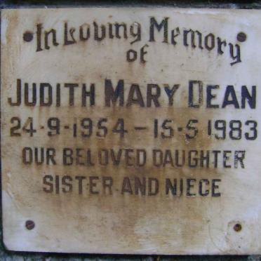 DEAN Judith Mary 1954-1983