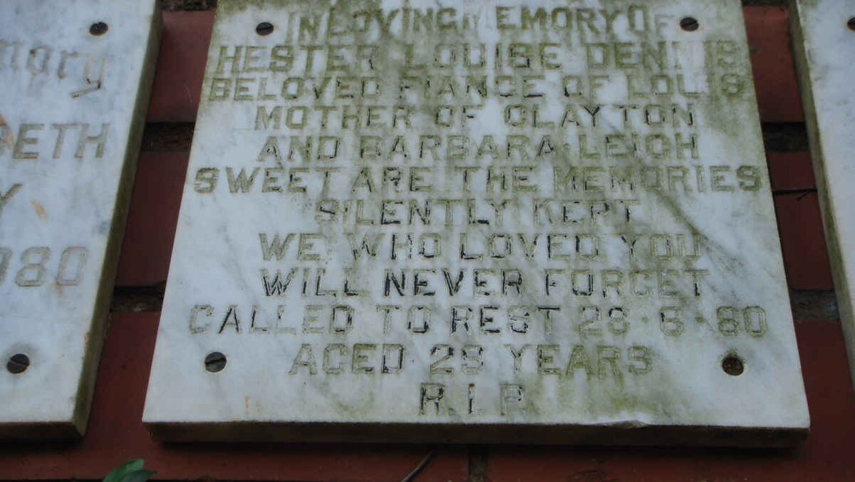 DENNIS Hester Louise -1980