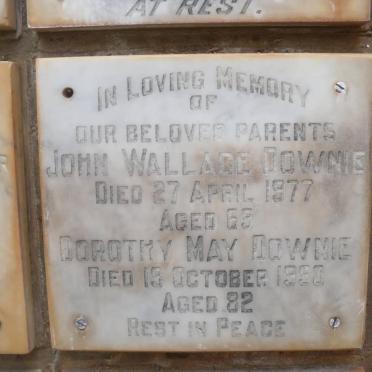 DOWNIE John Wallace -1977 &amp; Dorothy May -1990