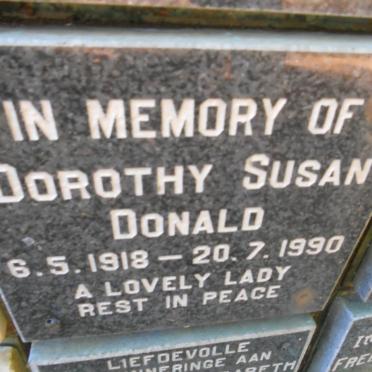 DONALD Dorothy Susan 1918-1990
