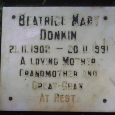 DONKIN Beatrice Mary 1902-1991