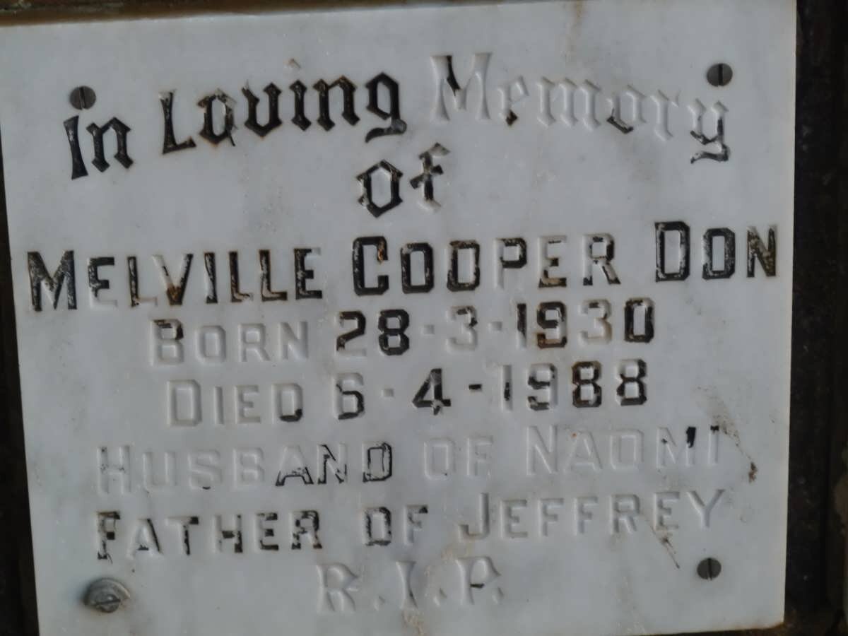 DON Melville Cooper 1930-1988