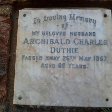 DUTHIE Archibald Charles -1957