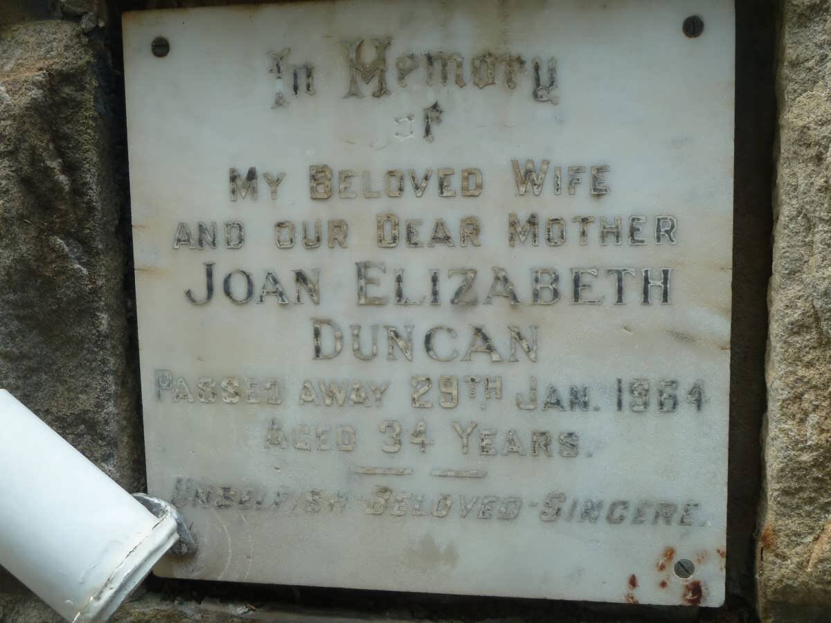 DUNCAN Joan Elizabeth -1964