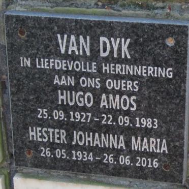 DYK Hugo Amos, van 1927-1983 &amp; Hester Johanna Maria 1934-2016