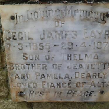 EAYRS Cecil James 1955-1978