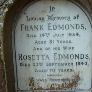 EDMONDS Frank -1934 &amp; Rosetta -1940