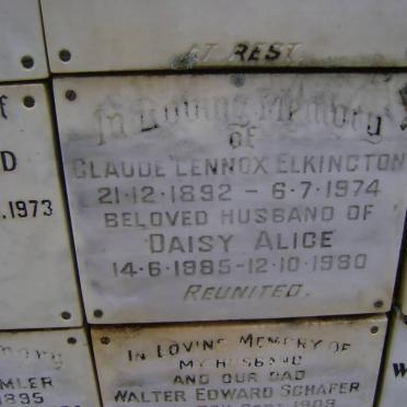 ELKINGTON Claude Lennox 1892-1974 &amp; Daisy Alice 1885-1980