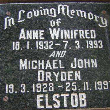 ELSTOB Michael John Dryden 1928-1997 &amp; Anne Winifred 1932-1993