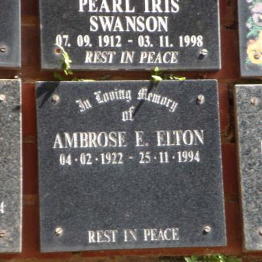 ELTON Ambrose E. 1922-1994