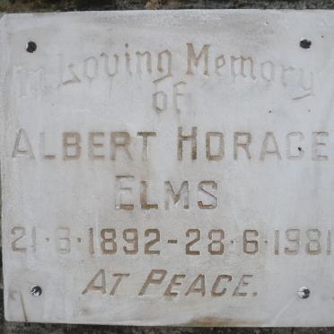 ELMS Albert Horace 1892-1981