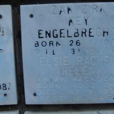 ENGELBRECHT Izak Zirk 1912-1987 &amp; Elsie Rachel 1918-1994