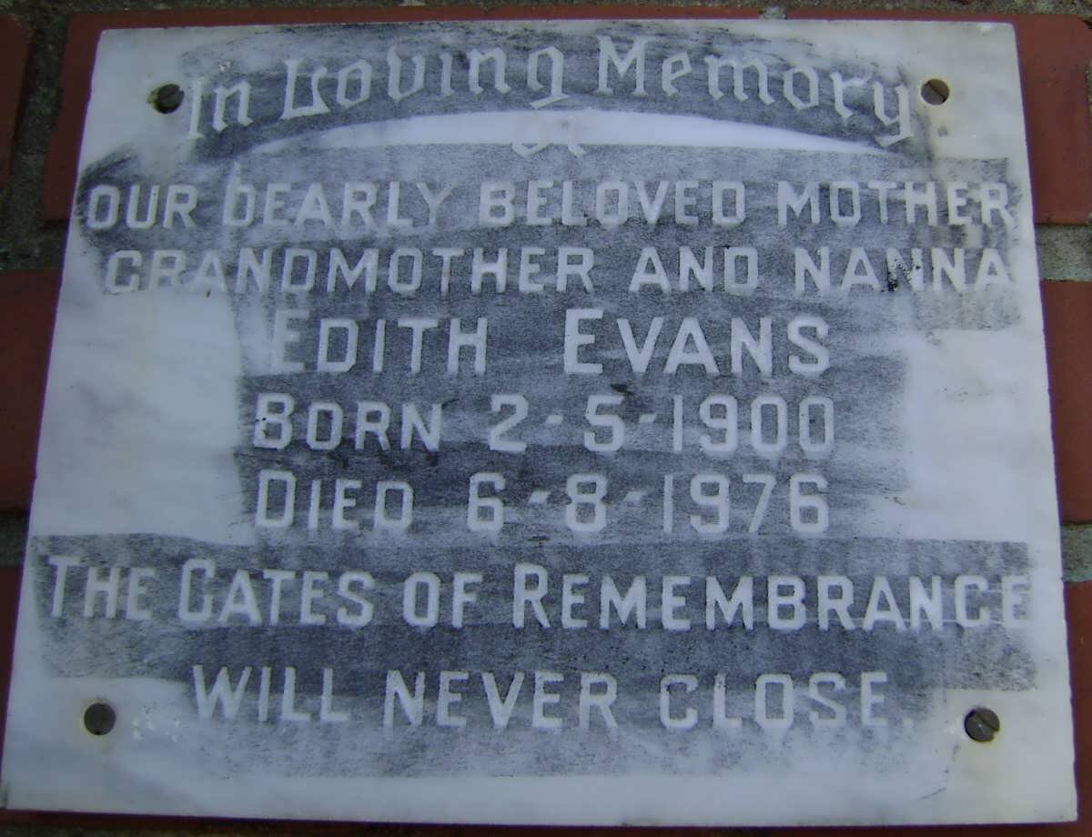 EVANS Edith 1900-1976