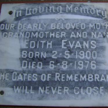 EVANS Edith 1900-1976