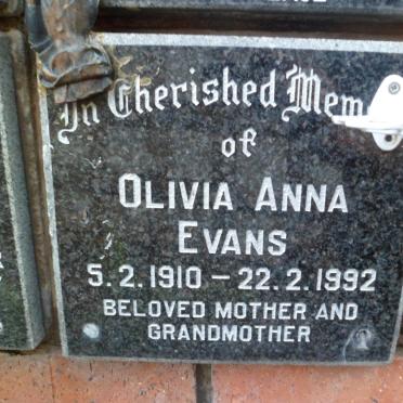 EVANS Olivia Anna 1910-1992