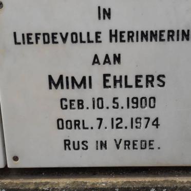 EHLERS Mimi 1900-1974