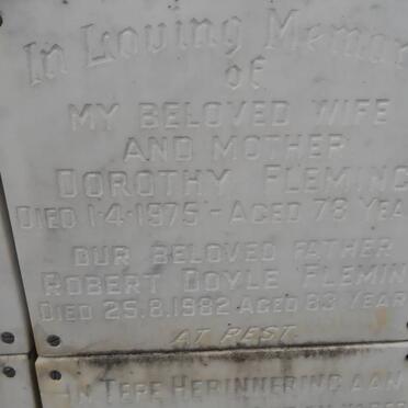 FLEMING Robert Doyle -1982 &amp; Dorothy -1975