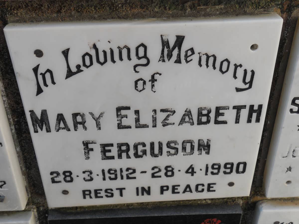 FERGUSON Mary Elizabeth 1912-1990