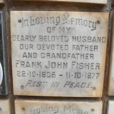 FISHER Frank John 1905-1977