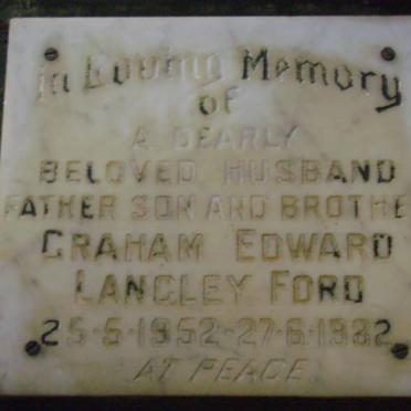 FORD Graham Edward Langley 1952-1982