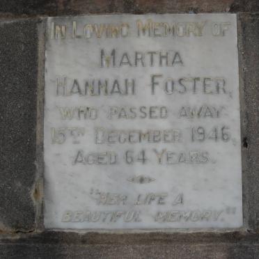 FOSTER Martha Hannah -1946