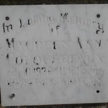 FOUQUEREAUX Maureen Ann 1936-1988