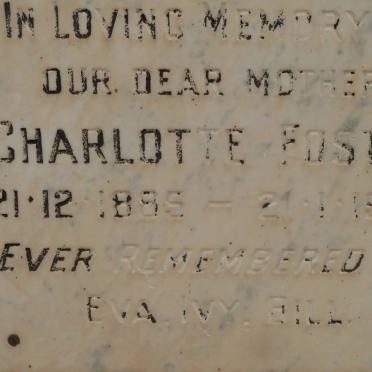 FOSTER Charlotte 1885-1972