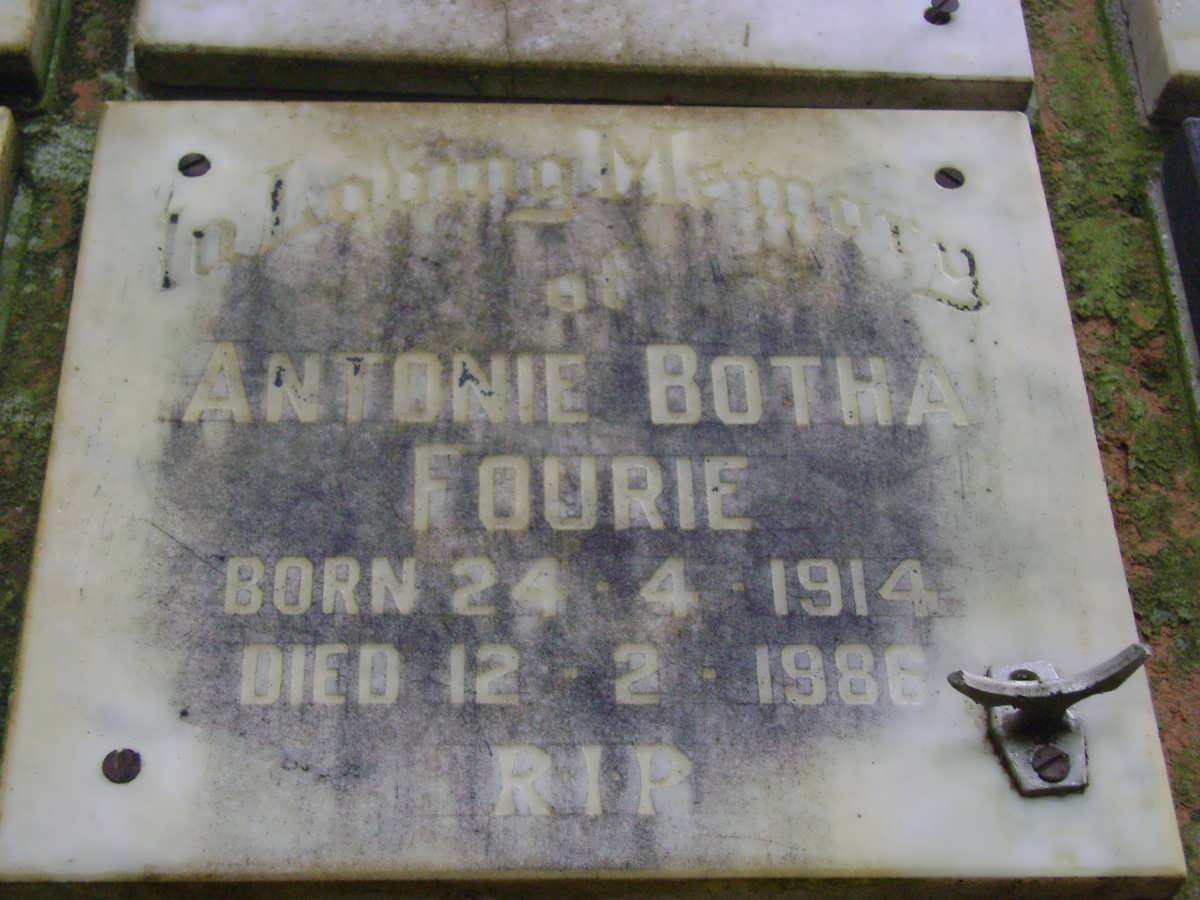FOURIE Antonie Botha 1914-1986