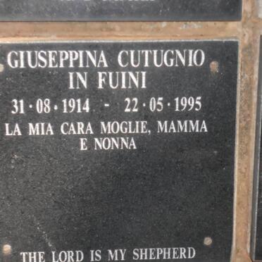 FUINI Giuseppina Cutugnio, in 1914-1995