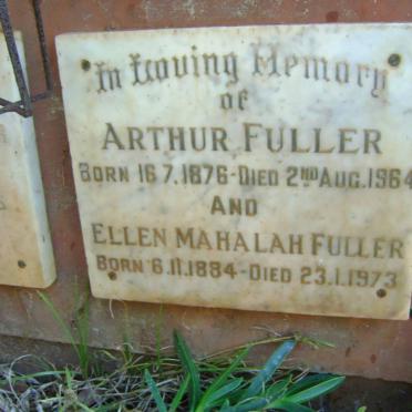 FULLER Arthur 1876-1964 &amp; Ellen Mahalah 1884-1973