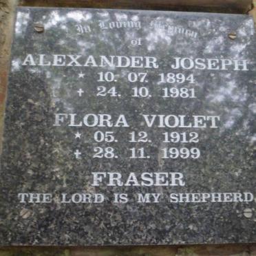 FRASER Alexander Joseph 1894-1981 &amp; Flora Violet 1912-1999