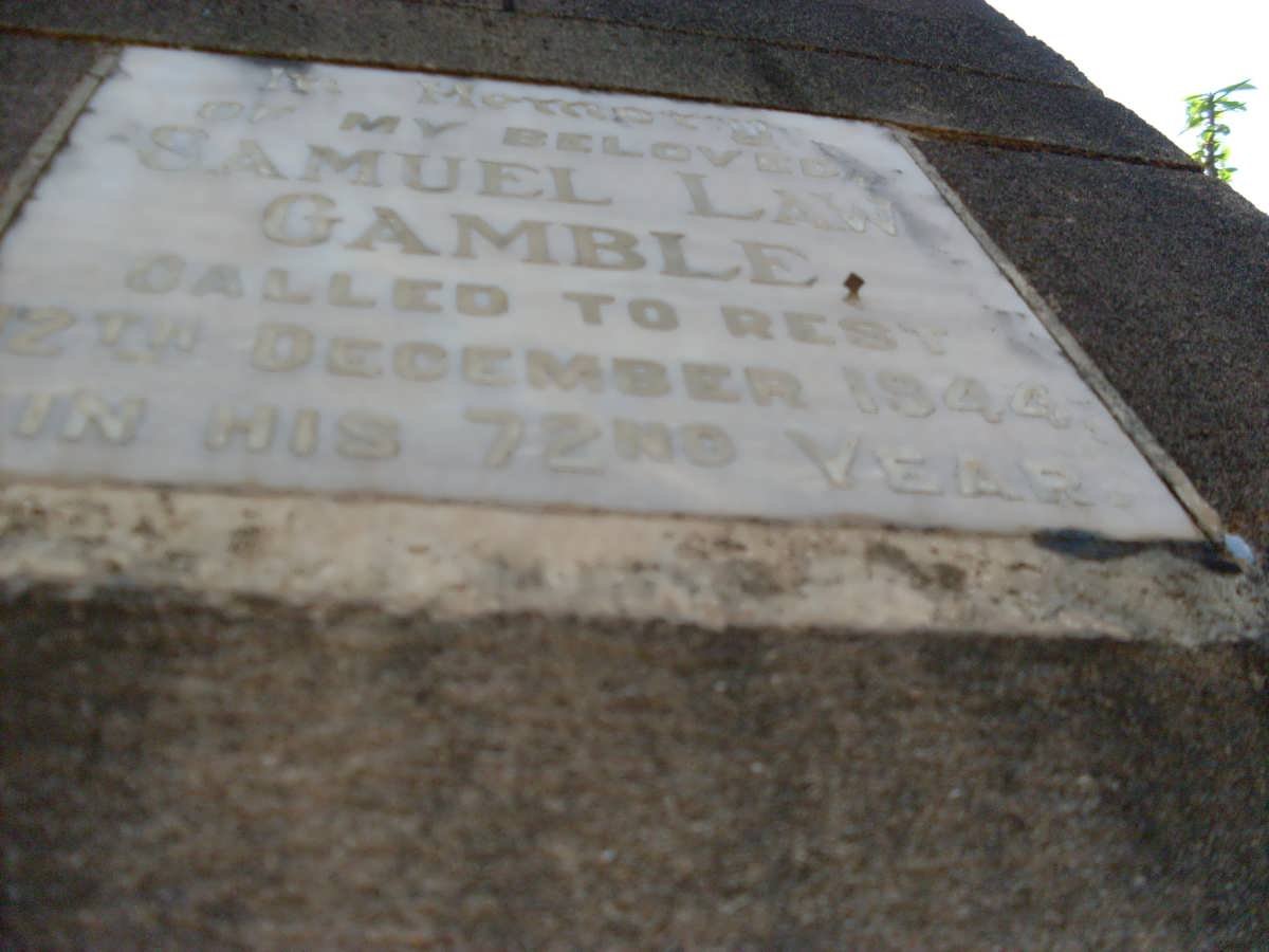 GAMBLE Samuel Law -1944