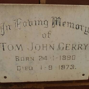 GERRY Tom John 1890-1973