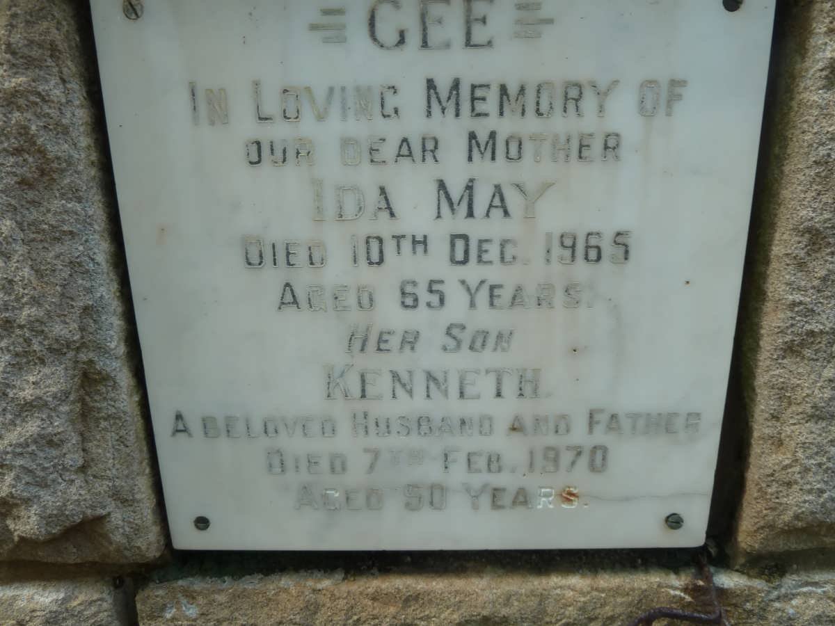 GEE Kenneth -1970 &amp; Ida May -1965